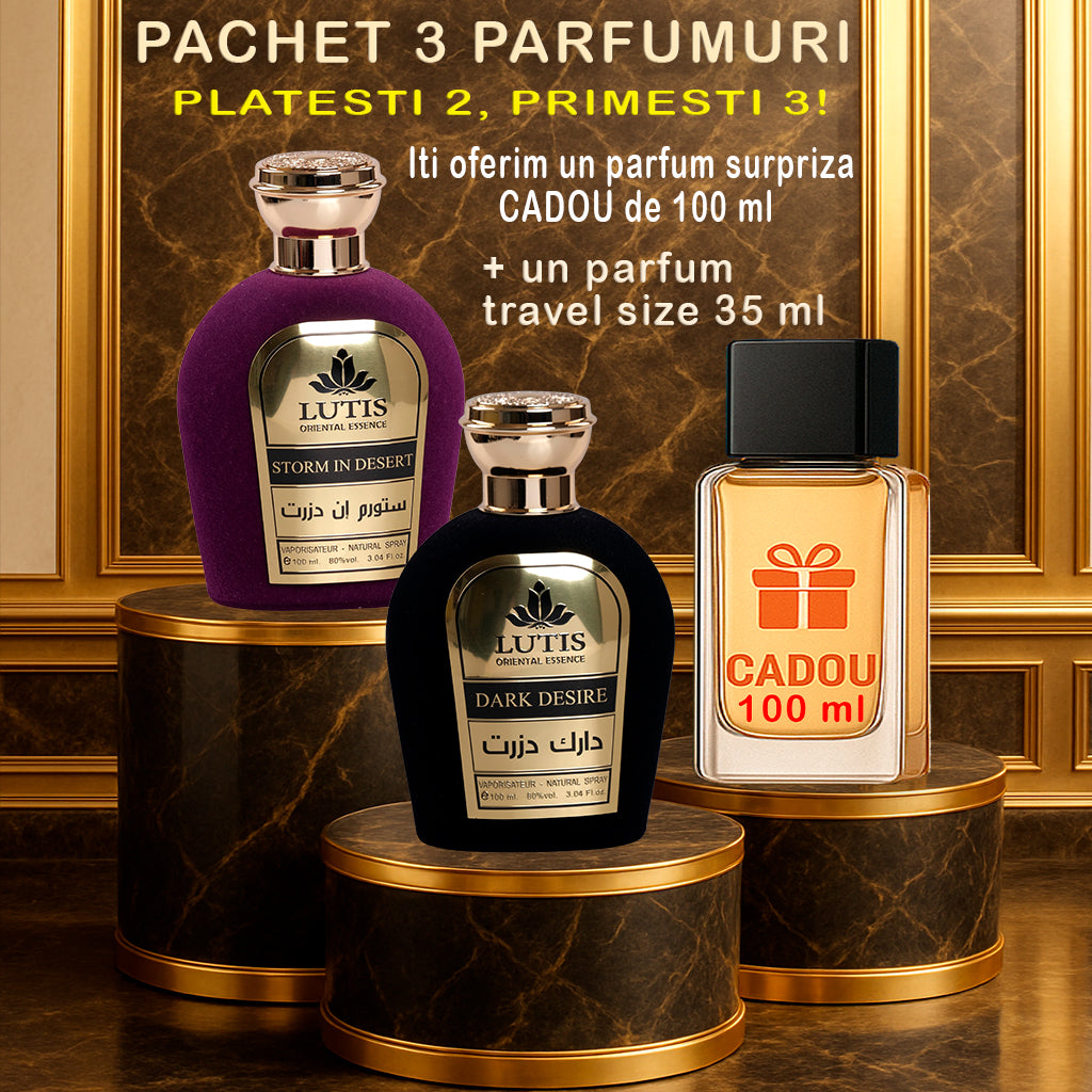 Pachet Parfum Arabesc El si Ea Dark Desire 100 ml – Storm In Desert 100 ml+Parfum 100 ml Cadou surpriză