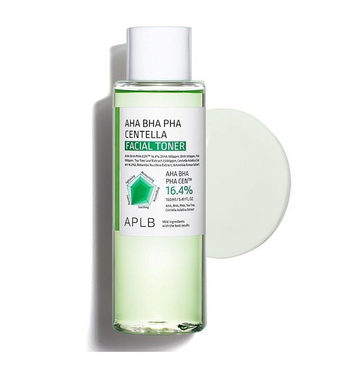 AHA BHA PHA CENTELLA FACIAL TONER - Toner Facial Pentru Exfoliere Blanda