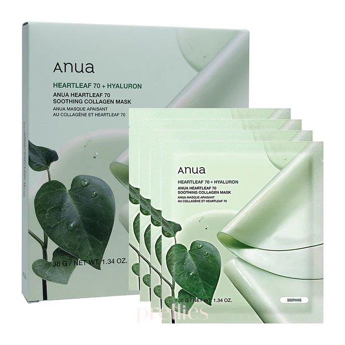 HEARTLEAF 70 SOOTHING COLLAGEN MASK - Ser Masti De Fata Cu Colagen Si Heartleaf