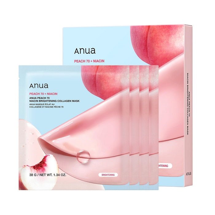 PEACH 70 NIACIN BRIGHTENING COLLAGEN MASK - Set Masti Pentru Hidratare Si Iluminare