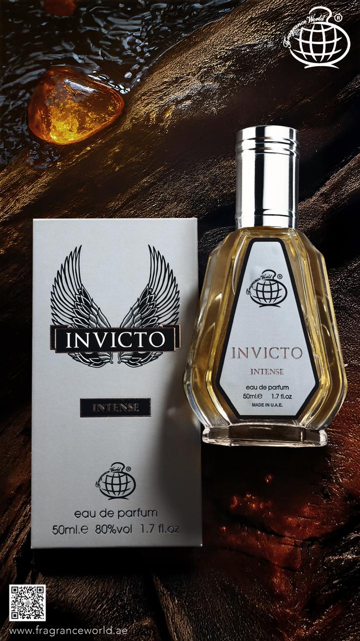 Apa de Parfum Invicto Intense by Fragrance World, Barbati, 50 ml