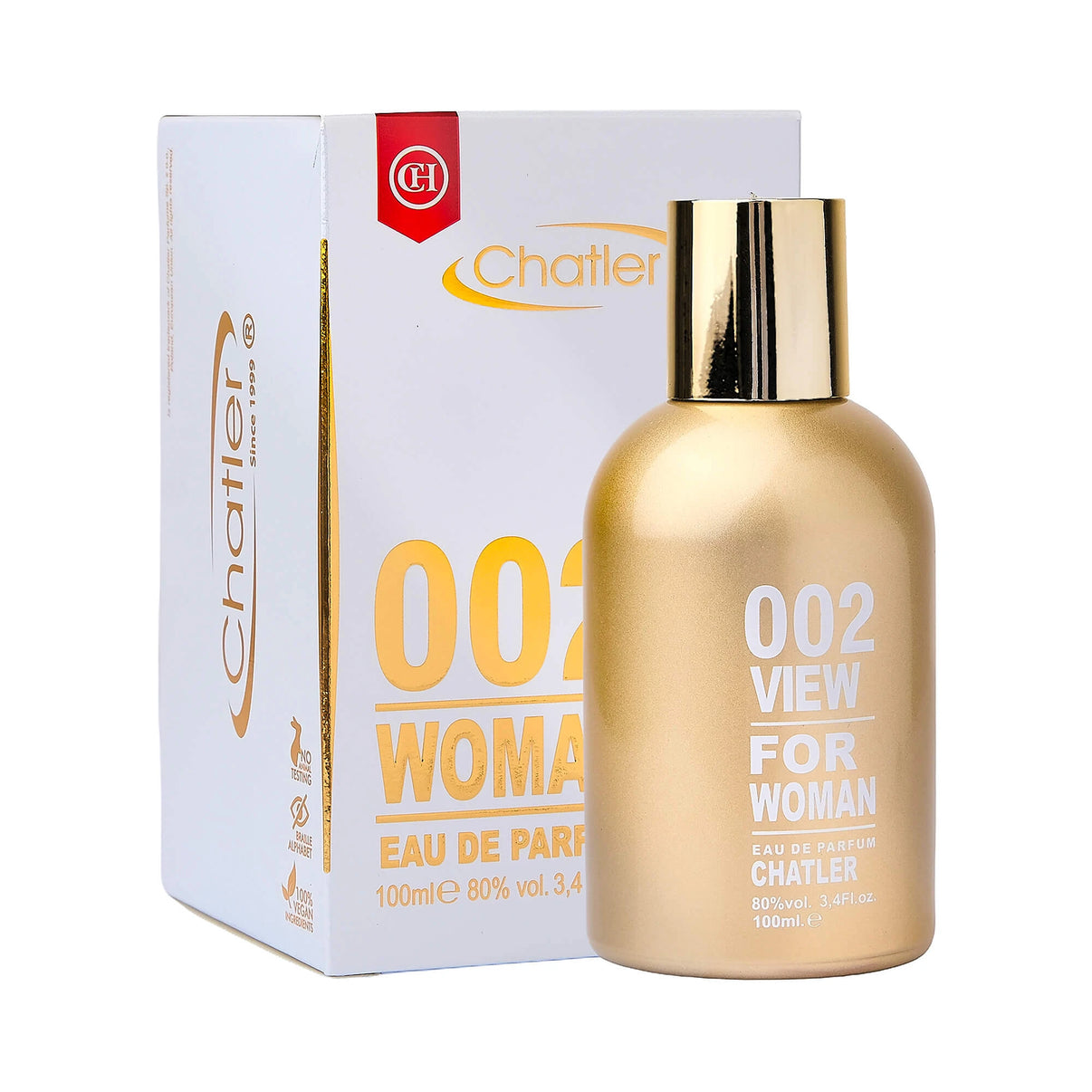 Apa de parfum Chatler – 002 View For Woman 100 ml – Inspirat din C.H. 212 Woman