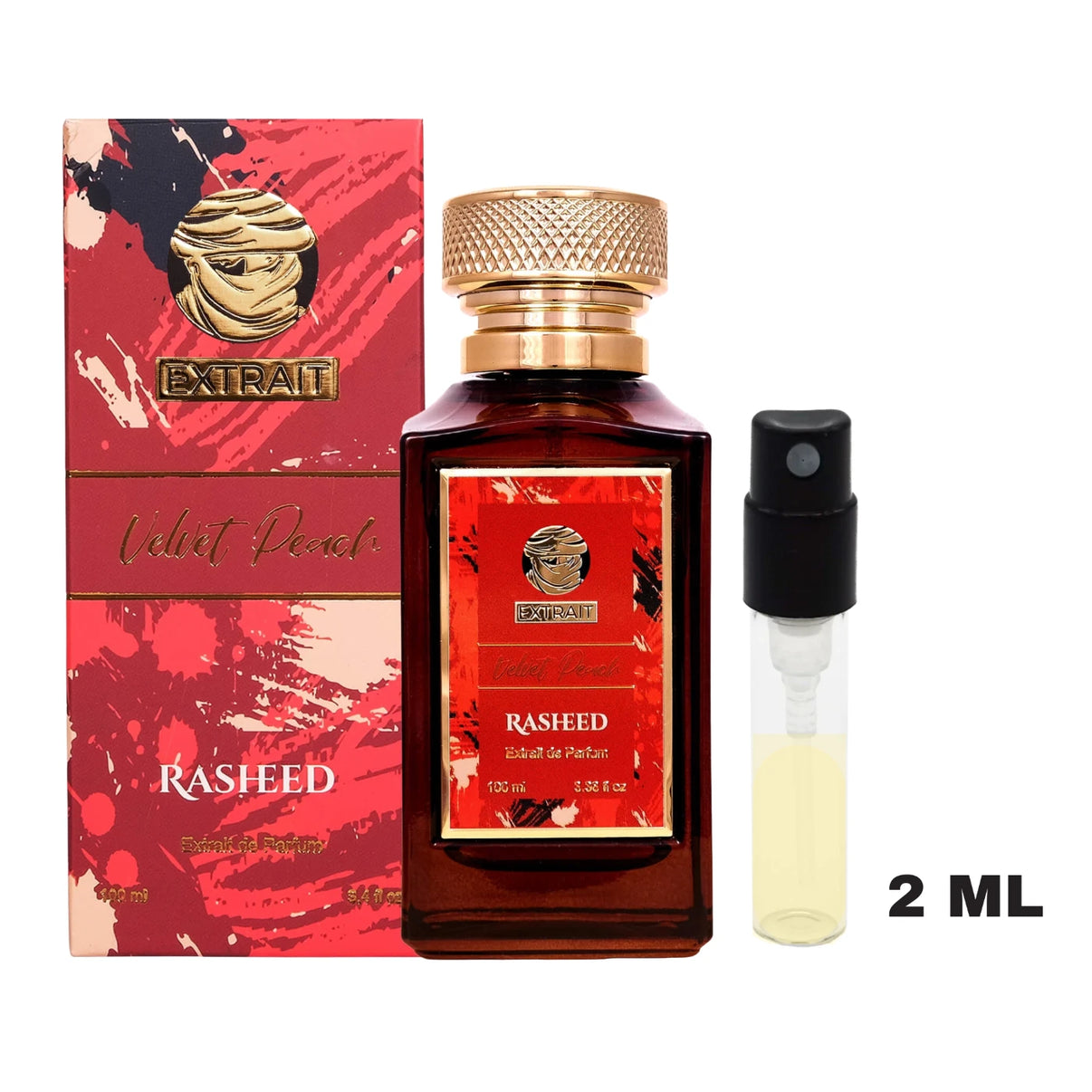 Mostra 2 ml Extract de parfum Rasheed – Velvet Peach
