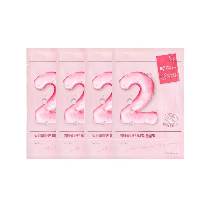 NO. 2 WATER 65% VOLUMING SHEET MASK - Set 4 Masti Pentru Hidratare Si Elasticitate
