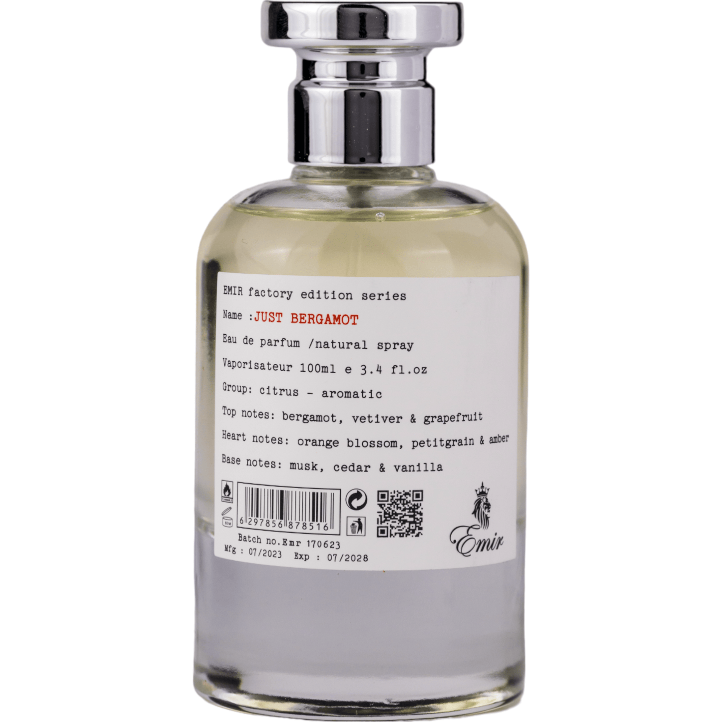 Just Bergamot - Factory Edition by Emir - parfum arabesc unisex - EDP - 100 ml