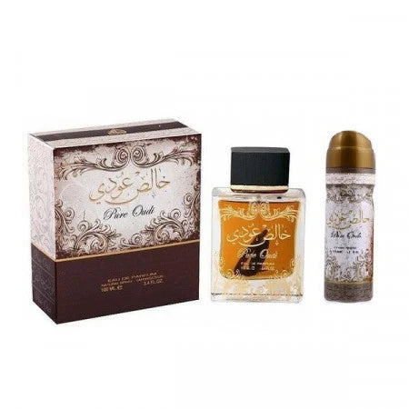 Pure Oudi Apa de Parfum 100ml + Deodorant Spay 50ml by Lattafa Perfumes 100 ml – Parfum arabesc original import Dubai