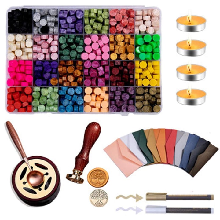 Kit de 600 bucati de sigiliu de ceara  WALALLA  Multicolor