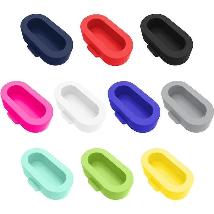 Set 10 protectii praf pentru priza smartwatch  PsAyl  silicon  multicolor