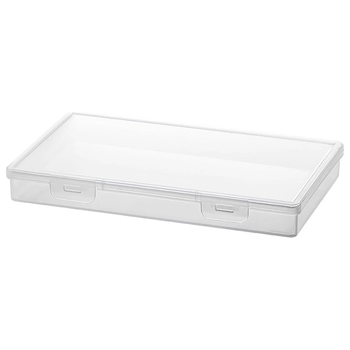 Cutie de depozitare pentru nail art YANYXR BCS3071154  din plastic transparent  capac rabatabil  capacitate 16 seturi (160 buc)  19.8x12x3 cm