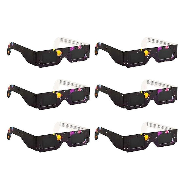 Solar Eclipse Glasses 6-Pack for Safe Solar Viewing