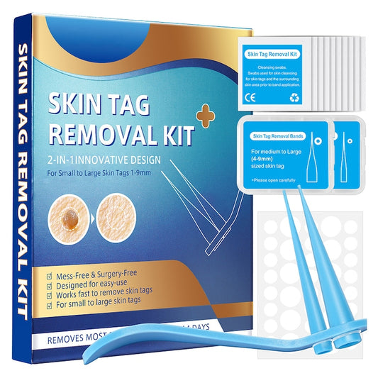 Set Indepartare Papiloame  Chucai  2-9mm  Albastru  40 Benzi de Indepartare  36 Pachete de Reparare