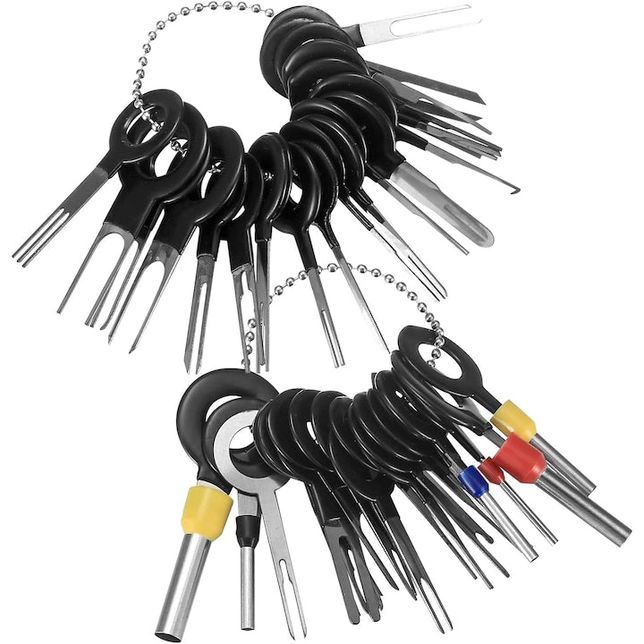 59-Piece Car Wiring Removal Tool Set, Multifunctional, Stainless Steel, Multicolor