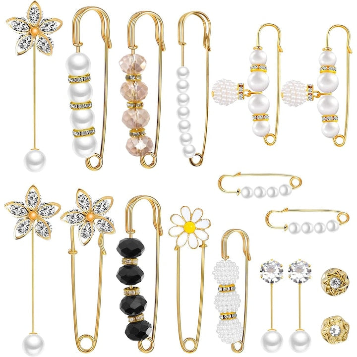 Inhwatek - Set de brose din 17 piese cu metal  Multicolor