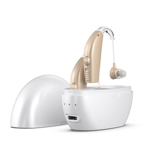 Rechargeable Digital Hearing Aid Suitable for mild to moderate hearing loss 125 dB, 30 hours battery life, ergonomic, noise reduction and clear sound quality, suitable for the elderly