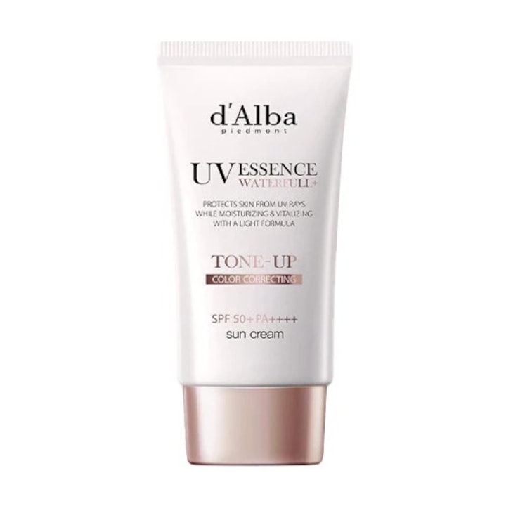Crema solara Waterfull Tone-Up cu efect de iluminare (roz)  d'Alba  50ml