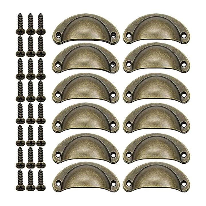 Set 12 manere dulap  Fier  82x35 mm  Bronz antichizat