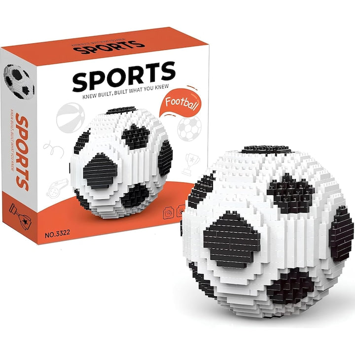 Set de construcție Sports Model minge fotbal  800 piese  alb-negru  9.5cm