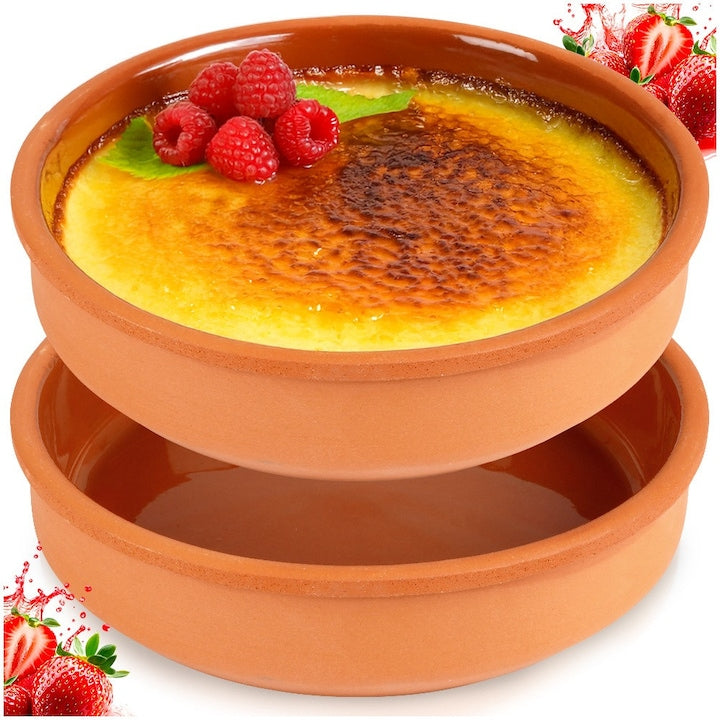 Set 2 Boluri De Copt  Koopman  10.5x4 cm  Ceramica  Rezistente La Caldura  Potrivite Pentru Masina De Spalat Vase Si Cuptorul Cu Microunde  Utilizare Universala  Maro
