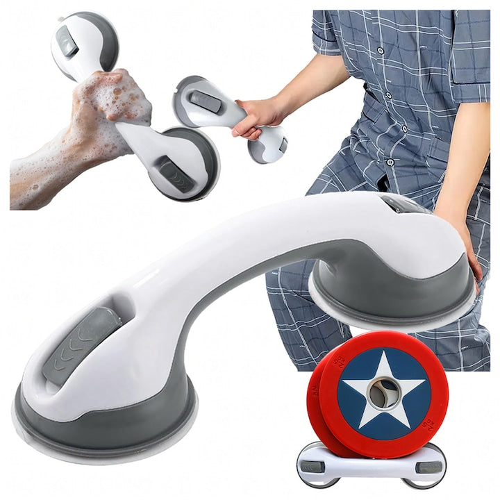 Maner Sustinere pentru Baie / Dus  Sprijin pentru Seniori  Persoane cu Dizabilitati  cu Ventuze  din ABS  29x10 cm  Alb