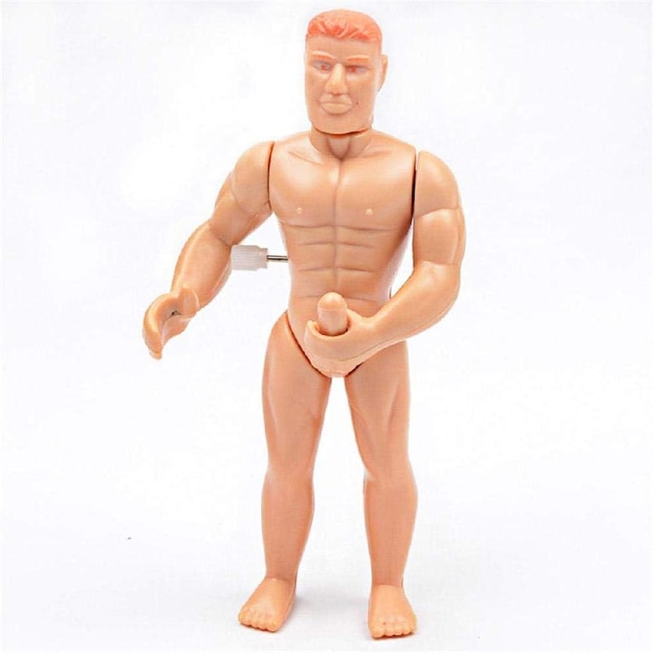 Erotic doll Funny toy with chain Muscular man Plastic