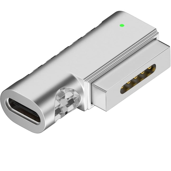 Adaptor USB-C - Magsafe 2 magnetic metalic pentru MacBook Air/Pro