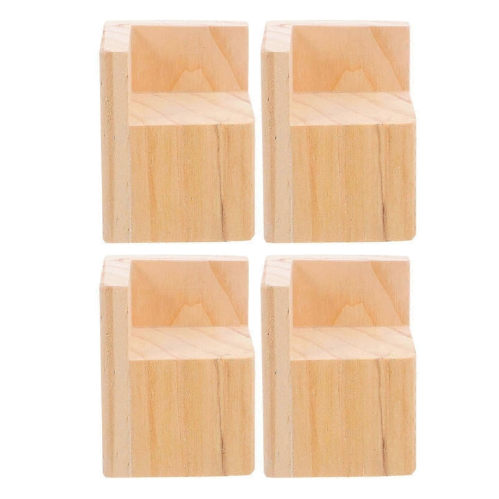 Inaltatoare pentru picioare de mobilier FR1-K0446-260710-5245  din lemn masiv  montaj fara unelte  pentru ridicare pat si depozitare  kaki  set 4 buc.  8.1 x 6.3 x 6.3 cm