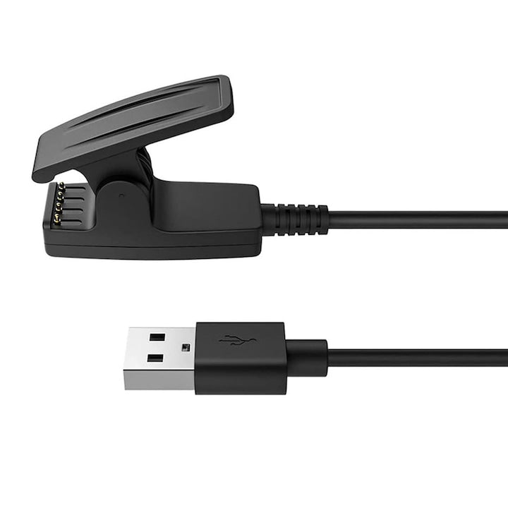 Charging Cable with 4-pin Plug compatible with Garmin Approach S20/G10 Forerunner 230/235/630/30/35/35J/645/735xt Music/735XT/Vivomove HR/Lily Smart Watch Black