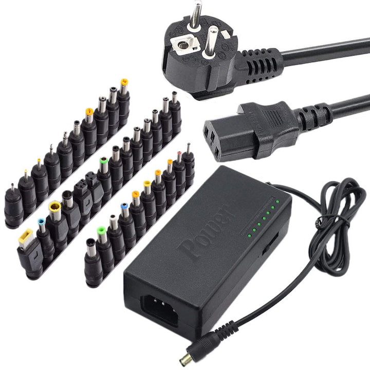 Incarcator universal laptop cu 34 conectori  12V-24V  96W