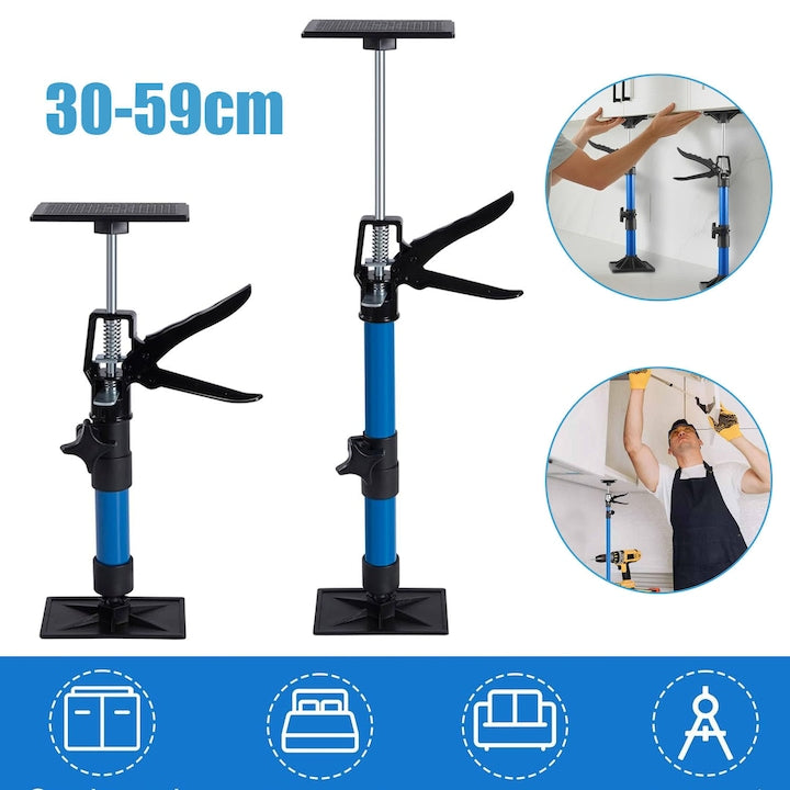 2 pcs. Telescopic Adjustable Props 30-59 cm Max. 40 kg Mounting Support For Walls Ceilings And Door Frames One-Hand Operation Drywall Props Support Rod Easy To Mount Support