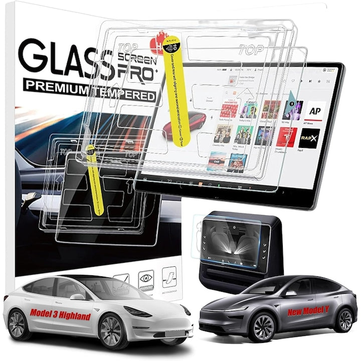 Folie Protectie Ecran Tesla  Mat  Antiamprenta  Compatibil Tesla Model Y/3  Transparenta