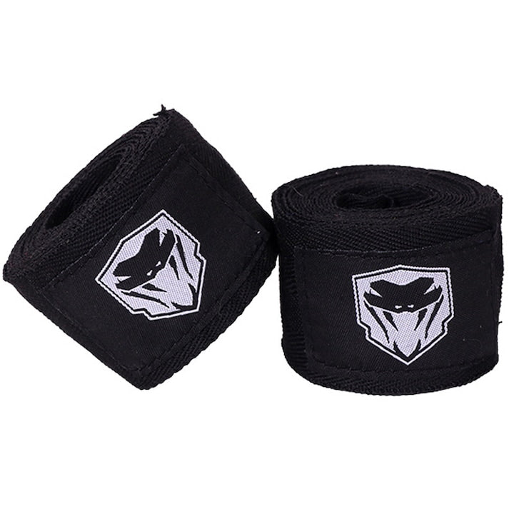 Set of 2 Rqiurpn Boxing Hand Wraps, 5 meters, elastic cotton, black, universal