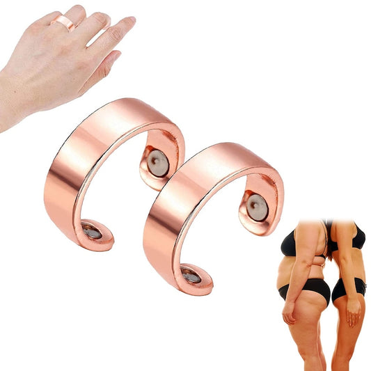 Set 2 inele magnetice pentru drenaj limfatic  roz auriu