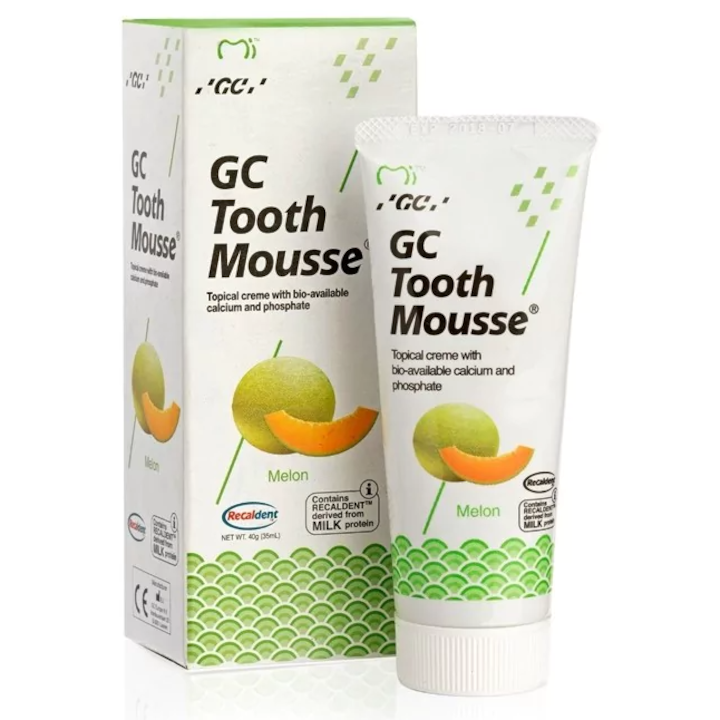 Crema topica GC Tooth Mousse pe baza de apa cu aroma de pepene galben  40 g