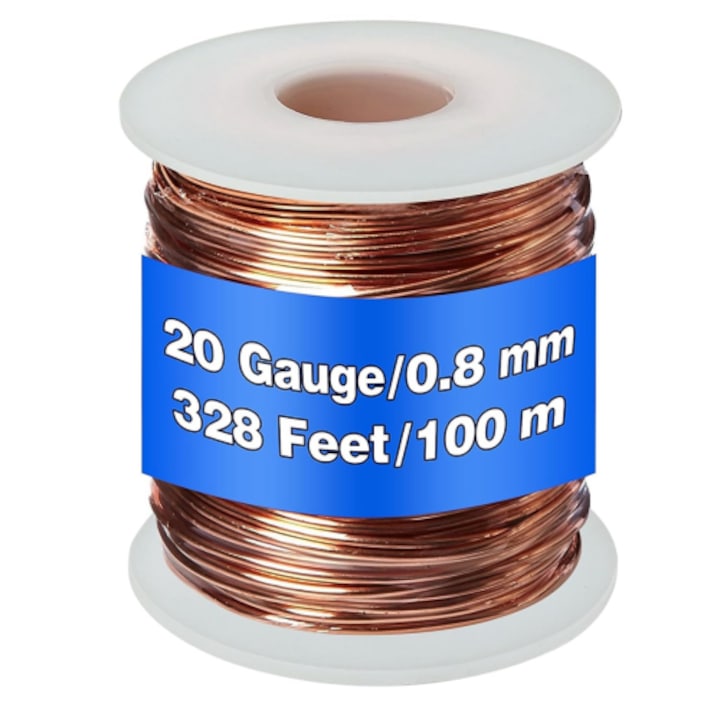 Sarma cupru pur 99.9% 0.8mm 100m 1lb malleabila
