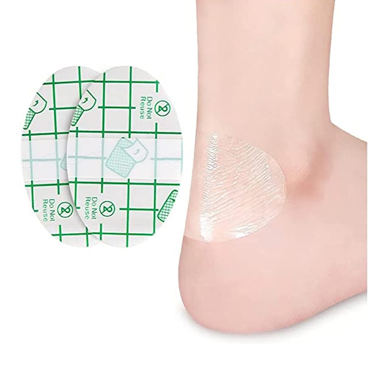 Set 60 Plasturi Protectie Calcai  Autoadezivi  Transparent  4.4x6.9cm