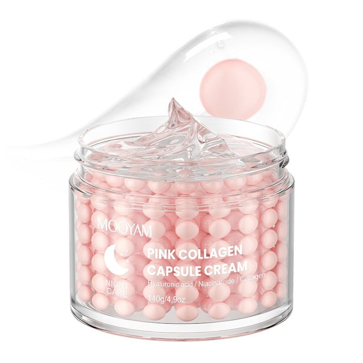 Crema de fata cu capsule de colagen  esenta burst  umectanta  perle roz  50ml