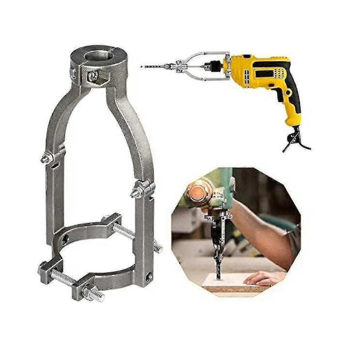 Drill adapter for square holes, stainless steel, silver