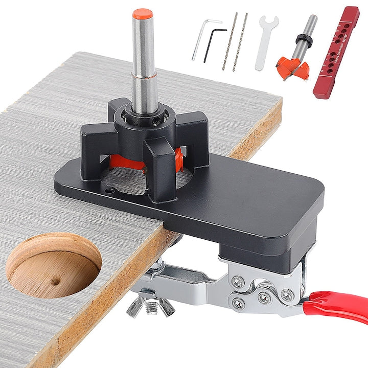 Hinge Drilling Jig SANSES 8 Pieces 35mm Guide Adjustable Cutting Distance 3-6mm/Maximum Depth 30mm for Perforating and Positioning Aluminum