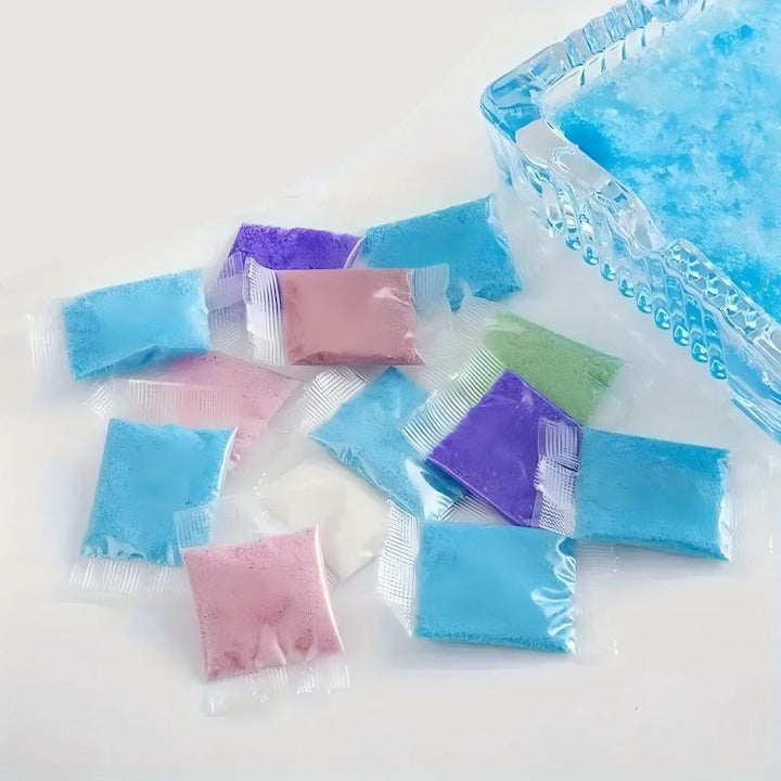 Set 30 Nisip unic pentru stingerea fumului  film solubil in apa  stingere eficienta a incendiului  cenusa anti-zburatoare  nu este nevoie sa-l rupeti si sa adaugati apa direct  Multicolor