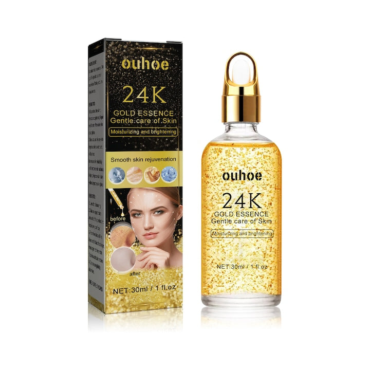 Ser facial 24k  hidrateaza si lumineaza tenul  imbunatateste elasticitatea  30ml