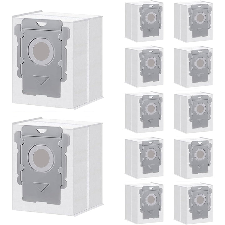 Set 12 Saci de Aspirator  Compatibili cu iRobot E  I  J  S si i3+  i4+  i5+  i6+  i7+  i8+  j7+  s9+  Calitate Premium  Capacitatea a 30 de Reciclari  Inchidere Automata dupa Utilizare  Material Durabil