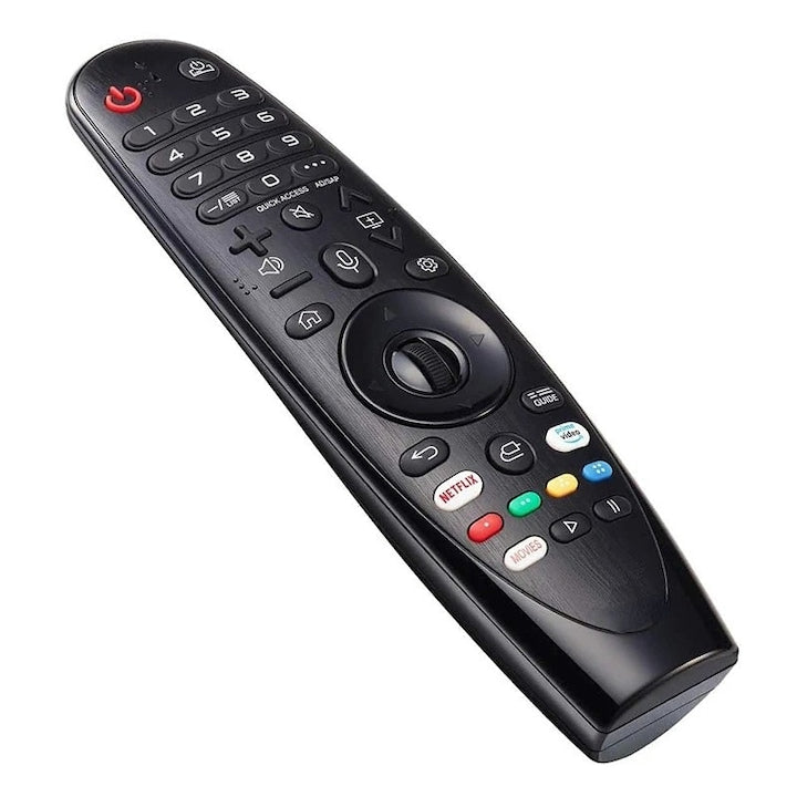 TV Remote Compatible with LG Magic Remote Netflix and Prime Video hotkeys tactile control black