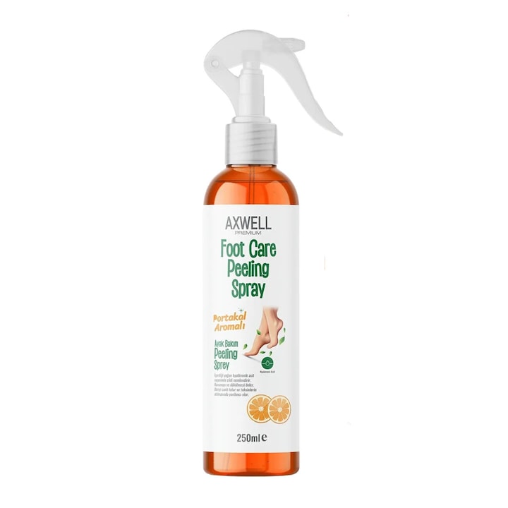 Spray Exfoliant pentru Picioare  UREE  Acid Hialuronic  Peeling  Extract de Portocale  Improspatare si Ingrijire Profunda  Verilaria  250ml