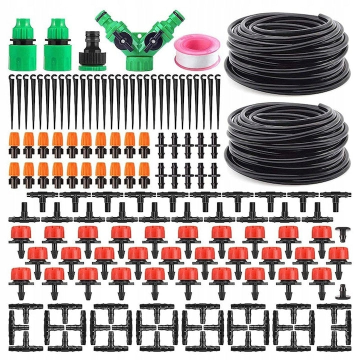 Sistem de irigare pentru gradina  Plastic  2 x 15m  Multicolor