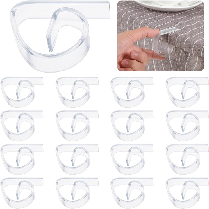 Set 12 cleme antivant pentru fata de masa  material acrilic  Transparent
