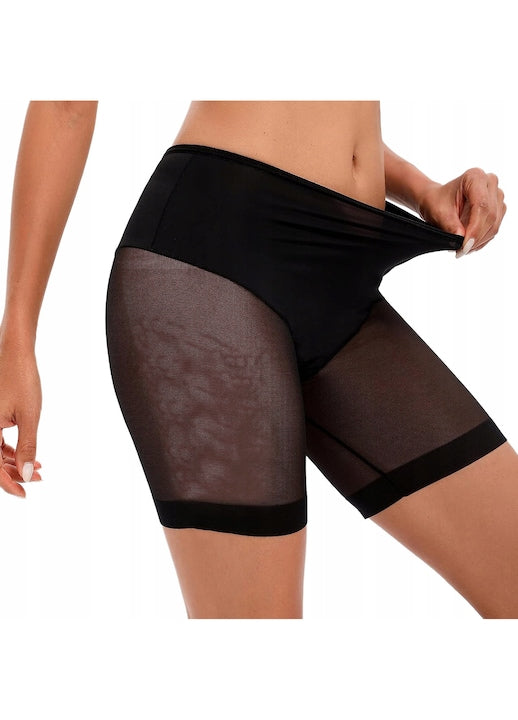 Chiloti boxer scurti femei modelatoare  protectie antifrecare  negru  lenjerie modelatoare  One Size INTL