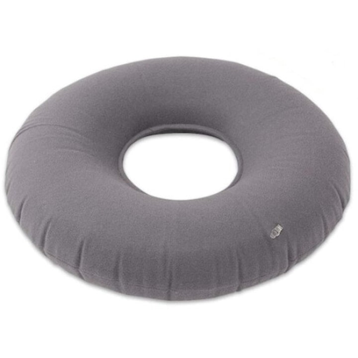 Anti-bedsore cushion, 38 cm, grey, with pump, for hemorrhoids and postpartum pain