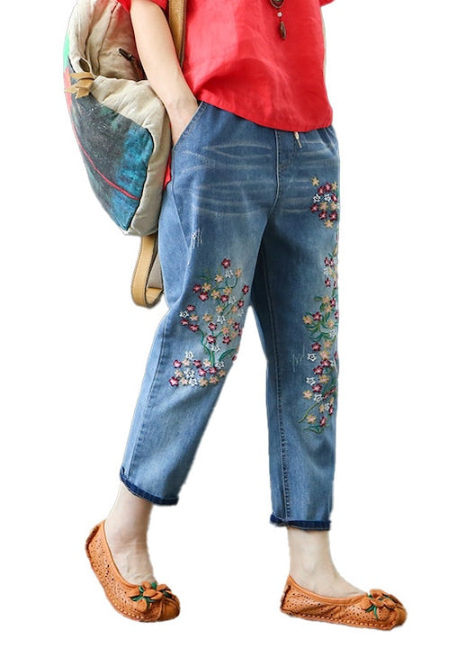 OEM - Women's trousers with elasticated waist, cotton, 12 installments with 0% interest