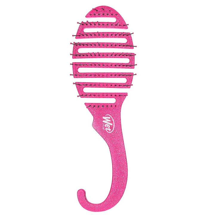 Perie Descurcare Par  Wet Brush  Pink Glitter  pentru toate tipurile de par  design elegant