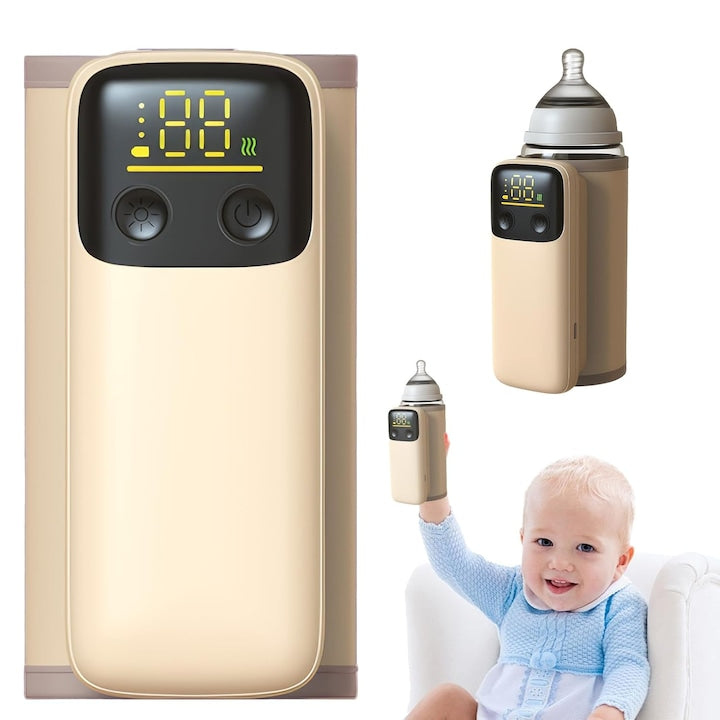 Incalzitor portabil pentru sticle  WALALA  6 niveluri de temperatura  alb crem  0.25 l